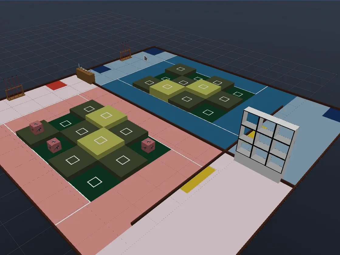 Simulator recreating the competition field