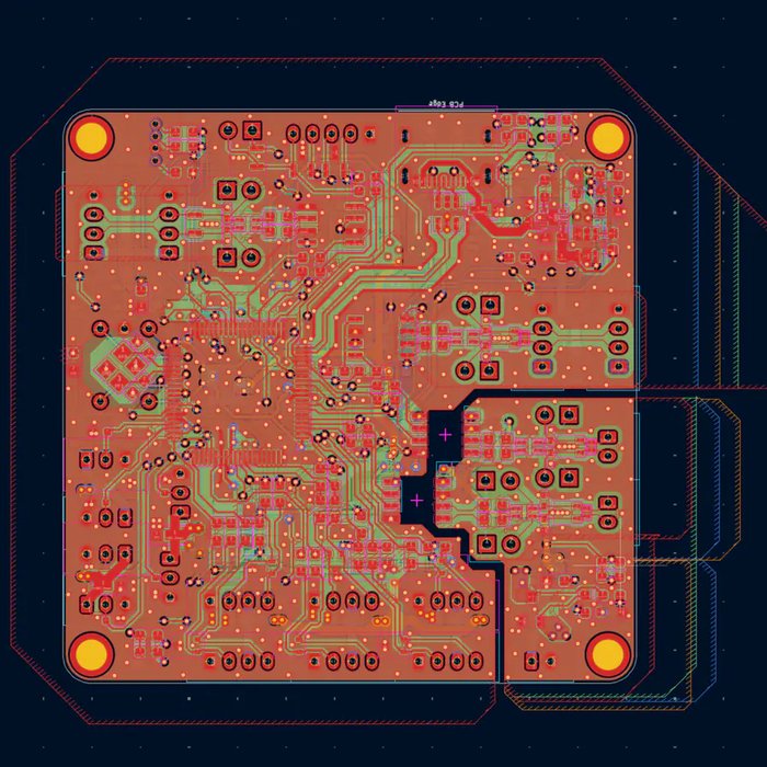Control board layout designed in KiCad