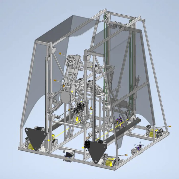 3D model of the robot designed in Inventor
